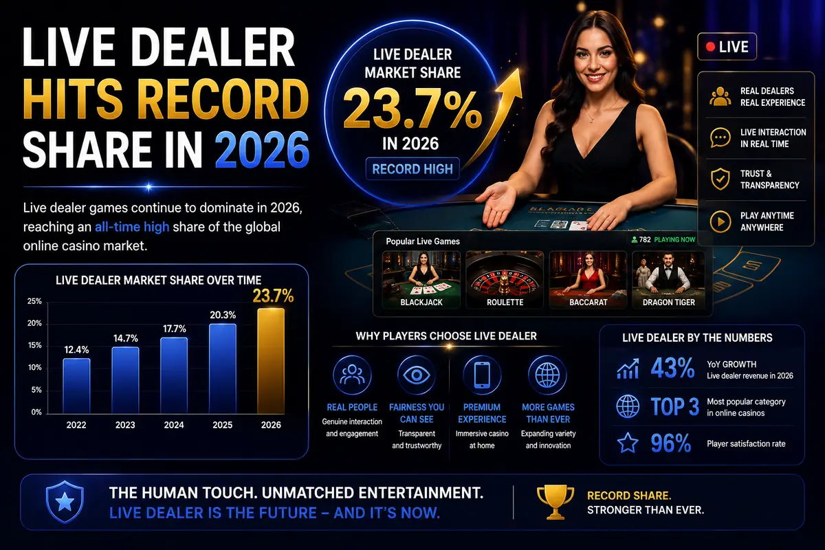 Live Dealer Hits Record Share in 2026