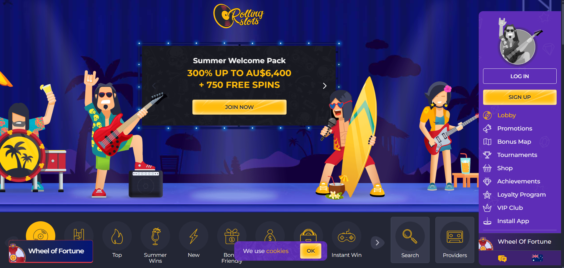 Rolling Slots casino review for Australian players